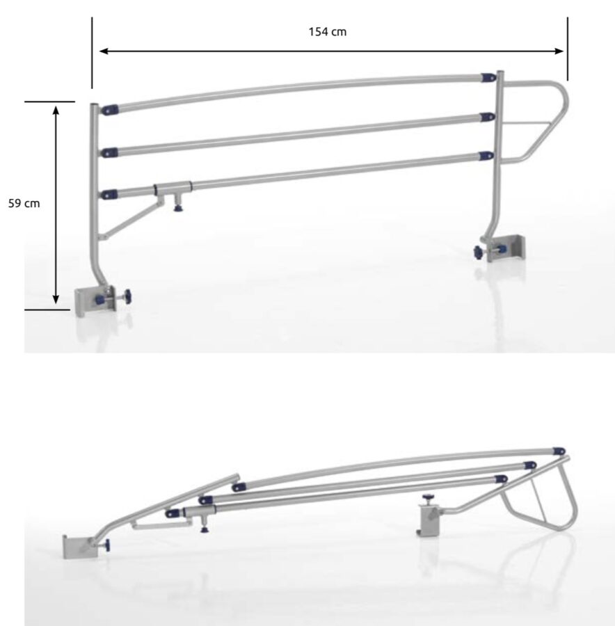 Juego de barandillas abatibles de seguridad